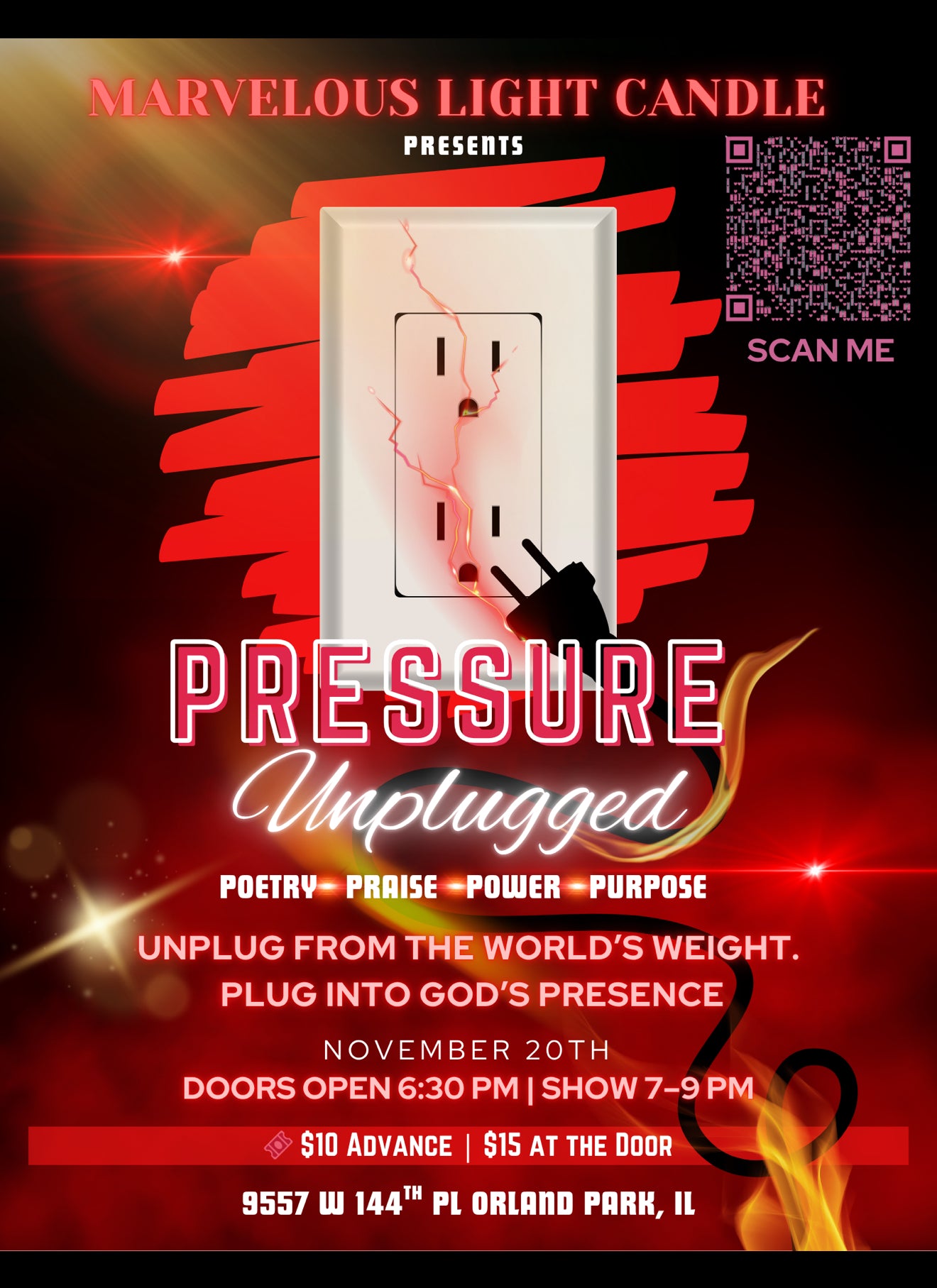 🎤 Pressure Unplugged: Poetry • Praise • Power & Purpose with a lil Humor let’s Love & Laugh