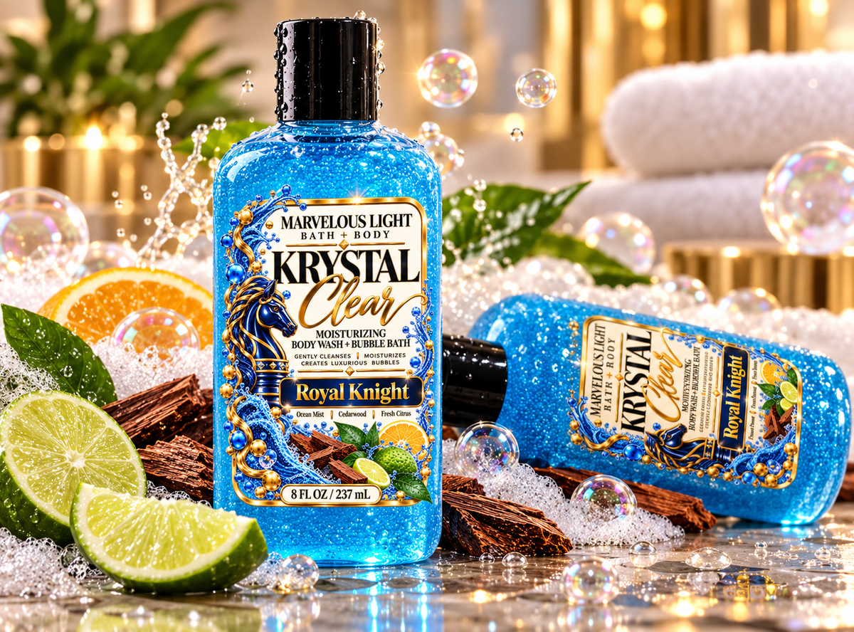 KRYSTAL CLEAR
Moisturizing Body Wash + Bubble Bath