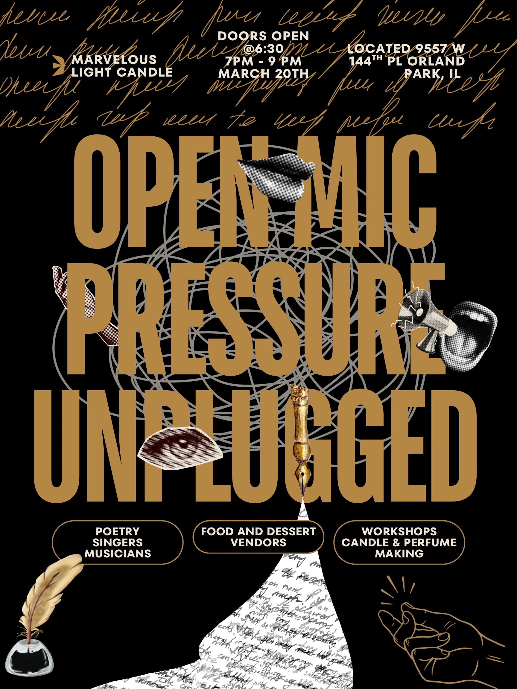 🎤 Pressure Unplugged: Poetry • Praise • Power & Purpose with a lil Humor let’s Love & Laugh