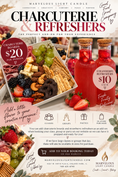 Load image into Gallery viewer, Refreshment Package & Light Bites Charcuterie Board Upgrade
