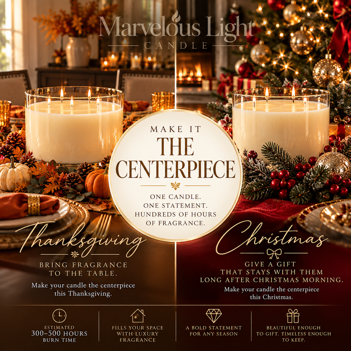 MARVELOUSLY EXTRAORDINARY™
Large Candles. A Bigger Experience. Pre-Order Drops Oct 9th !!!